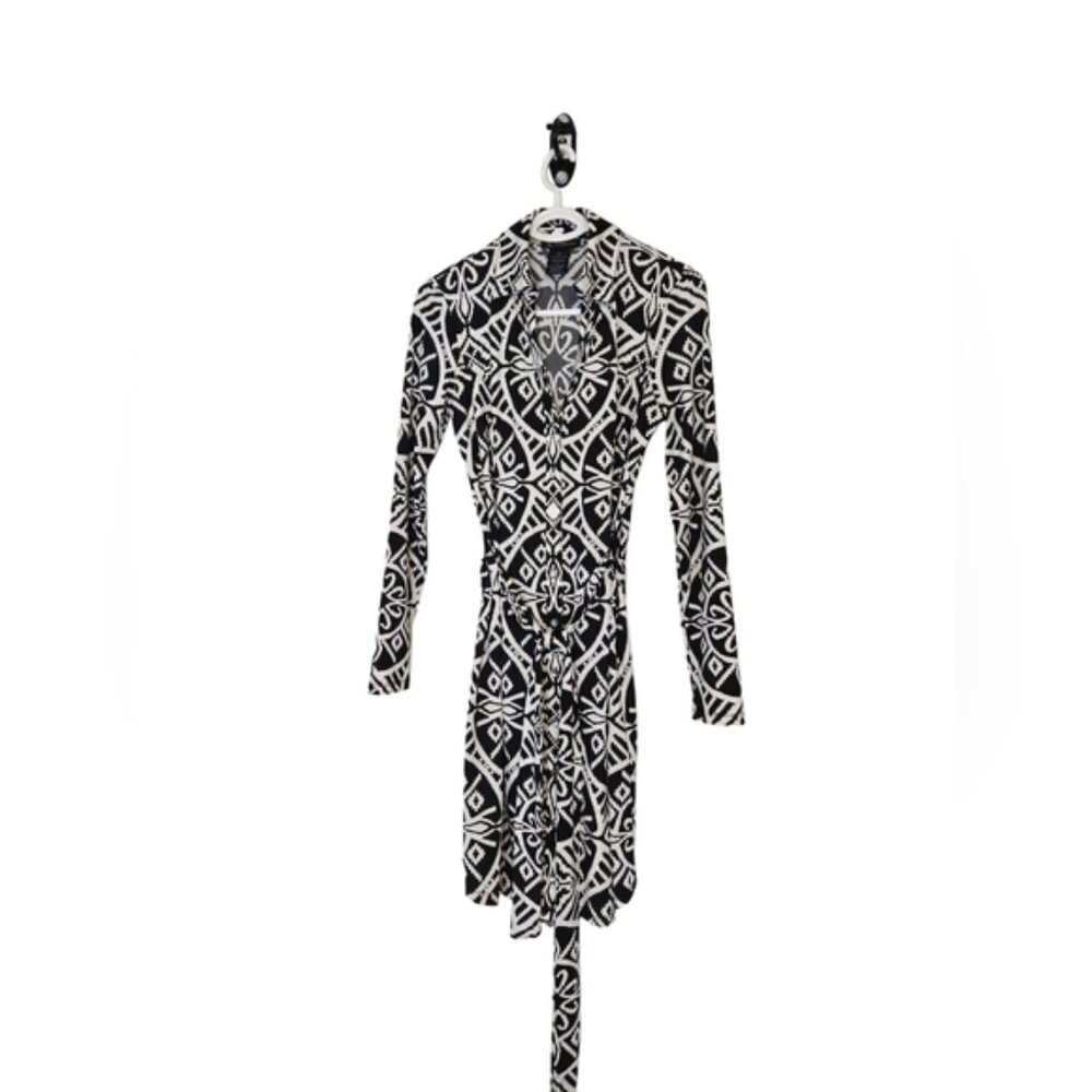 INC International Concepts Black  & White Bodycon Dress Size M Bling Mobwife